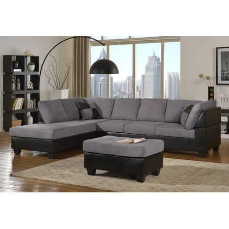 Master Furniture Sectional Sofa Modern Fabric Microfiber Faux