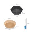 thumbnail image 1 of Juego De Almohadillas De Papel Para Freidora De Aire Sartenes de papel para freidora de aire Herramientas de cocina impermeables para hornear en familia Camping Barbacoa Sywqhk Libre de BPA, 1 of 9