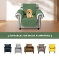 thumbnail image 3 of TOPCHANCES Waterproof Sofa Cover, Reversible Quilted Couch Cover Non Slip Furniture Protector Slipcover for Children Pets (Loveseat Cover, Dark Green), 3 of 12