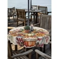 thumbnail image 2 of Outdoor Tablecloth with Umbrella Hole Zipper Pumpkin Fall Round Tablecloth 54" Waterproof Outside Table Cloth Country Sunflower Leaf Harvest Autumn Patio Table Cover Tablecloths for Picnic Party, 2 of 8