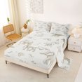 thumbnail image 2 of Castle Fairy Giraffe Elephant Wildlife King Size Sheets 4pcs for Boys,African Animal Bedding,Brown White,1 Fitted Sheet,1 Flat Sheet and 2 Pillowcases, 2 of 6