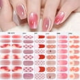 thumbnail image 4 of French style no-bake nail stickers waterproof checkered onion powder glitter nail polish film blush nail stickers, 4 of 5