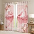 thumbnail image 2 of Manfei Girly Pink Bowknot Curtains Pack of 2 (42x84 Each), Vintage Romantic Rose Curtains Blackout, Fairy Tale Princess Bedroom Curtains, Curtains and Drapes Decor, 2 of 6