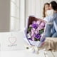 thumbnail image 1 of Festival de pétalos de flores de jabón de rosa artificial FESTIVO FORES FUERAS Preservado Floral Bouquet para el aniversario del Día de Valentín Púrpura, 1 of 8