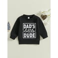 thumbnail image 2 of aturustex Toddler Boys Father's Day Sweatshirts 3M 6M 12M 18M 2T 3T Infant Letter Print Crew Neck Pullovers Long Sleeve Hoodies Baby Cute Tops Little Boy Fashion Loose Comfy Casual Spring Fall Clothes, 2 of 7