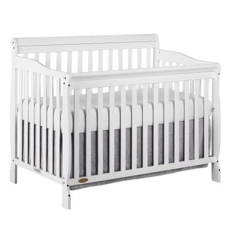 Dream On Me Ashton 5-in-1 Convertible Crib White Greenguard Gold and JPMA Certified