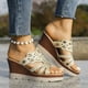 thumbnail image 2 of WILLBEST Sandalias De Mujer De Playa Sandalias De Cuña De Moda Para Mujer Sandalias De Cuña Con Tiras Y Tacones Altos, 2 of 9