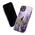 thumbnail image 3 of Mystical Cat in Lavender Garden Phone Case, Soft Pastel Purple Flowers & Butterflies Phone Cover, Fits iPhone 16 15 14 13 12 11 Pro Max Mini, 3 of 6