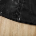 thumbnail image 5 of Gibobby Conjunto de ropa de 2 uds para bebé y niño Camiseta con volantes de manga larga para niños y niñas pequeñas, faldas con cremallera de cuero PU(Blanco, 5-6 Años), 5 of 5