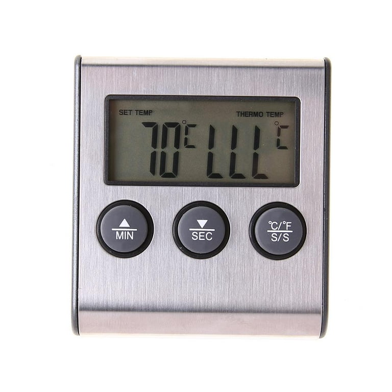 Digital Timing Food Thermometer Temperature Meter with Timer