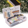 thumbnail image 2 of Injueey 830 Tie-points Breadboard Cable Jump Wire Resistor Capacitor LED Potenciómetro Buzzer Transistor Kit Electrónica miscelánea, 2 of 6