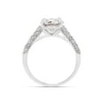 thumbnail image 4 of 2 1/2 ct. t.w Center 8.5MM Round Cut Lab Created Moissanite Diamond Multi Row Engagement Ring In 10K Solid White Gold Jewelry For Women (G-H Color, VVS1 Clarity, 2.50 Cttw)-4.5, 4 of 7