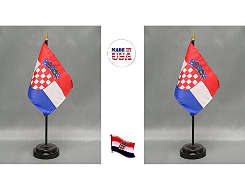 Croatia Desk Flag Croatia Stick Flag "4x6" Croatia Flag 
