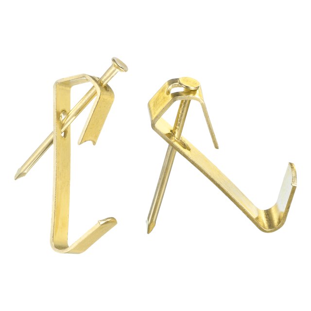 Ganchos para fotos Uxcell, paquete de 30, kit de colgado de fotos de metal de 20lb con clavos, ganchos para marcos de fotos en paneles de yeso de madera