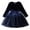 Z03-03Blue, variant on Girls Dresses Toddler Children Long Sleeve Point Prints Bowknot Dress Clothes for Stylish Young Girls,Size 6-7 Years