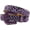 Purple, variant on Rhinestone Bb Belt Leopard Belts for Women Men Studded Bling Y2k Leather Belt Y2K Shiny Cowgirl Belts for Jeans