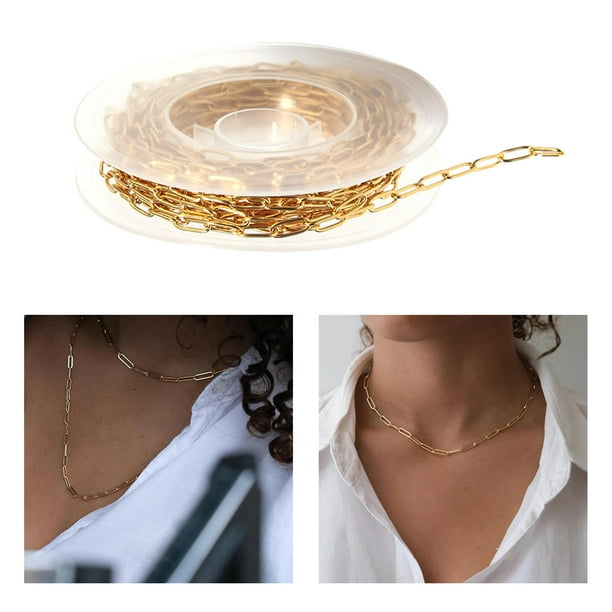 Flat braided store gold necklace