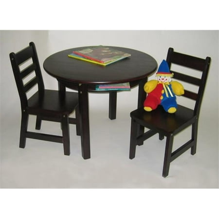 Lipper Child S Round Table With Shelf 2 Chair Set Multiple