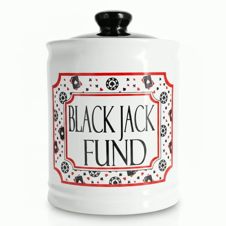 Cottage Creek Blackjack Fund Ceramic Piggy Bank