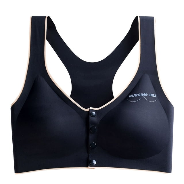 One-piece Non-marking Breastfeeding Open Button Bra Underwear
