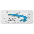 thumbnail image 1 of Narwhal Kitchen Mat, Hand Drawn Whale Sketch with Horn and Star Pattern Swimming with Fishes, Plush Decorative Kitchen Mat with Non Slip Backing, 47" X 19", Azure Blue Grey Yellow, by Ambesonne, 1 of 1