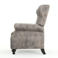 thumbnail image 2 of GDF Studio Inka Contemporary Upholstered Tufted Pushback Recliner, Warm Stone and Dark Brown, 2 of 11