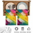 thumbnail image 6 of Colorful Pigment Kitchen Towels Set of 3, Abstract Color Block Oil Painting Soft Microfiber Dish Towels, Absorbent Quick-Dry Washable Dishcloths for Kitchen Cleaning, Drying Dishes, 18x28 Inches, 6 of 9