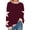 Wine, variant on dGslk Women’s Long Sleeve Striped Crewneck Pullover Sweatshirt with Star Patchwork Loose Fit Casual Top for Daily Wear Black L