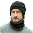 thumbnail image 5 of Hats for Women Mens Hats Men's Winter Knitted Windproof Hood Scarf Coif Winter Knit Hat Warm Hats for Men, 5 of 9