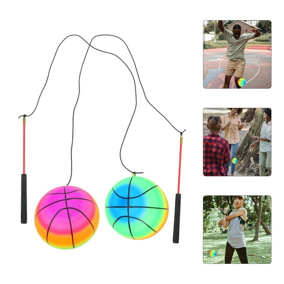 RENACLIPY 2Sets Exercise Balls with Rod for Arm Shoulder and