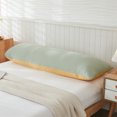 thumbnail image 4 of Move Over Sage Green Yellow Reversible Body Pillow Cover Soft Washed Microfiber Long Body Pillowcase 20*54 inch, 1 Pack, 4 of 7