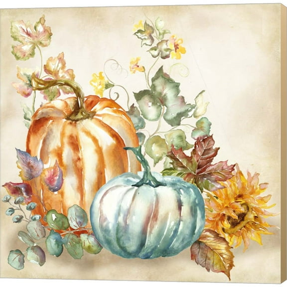 Great Art Now Watercolor Harvest Pumpkin I by Tre Sorelle Studios, Canvas Wall Art, 12W x 12H