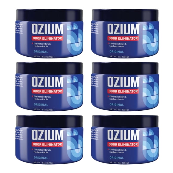 Ozium 8 Oz. Odor Eliminating Gel 6 Pack for Homes, Cars, Offices and More, 6 Pack