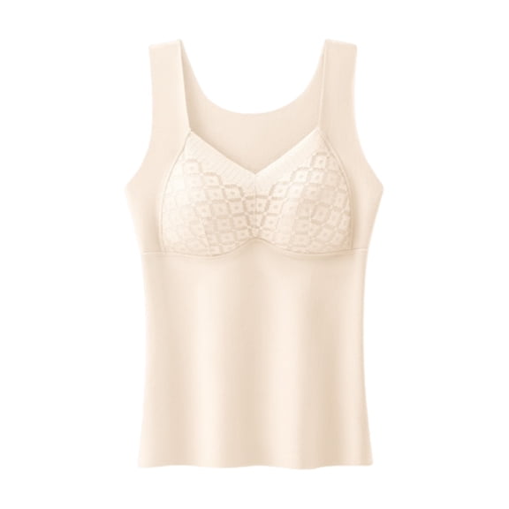 Cavosen Work Tops for Women Seamless Sleeveless Top Padded Solid Lightweight Basic Cami Tank Soft Summer Casual Tops