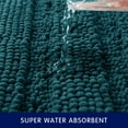thumbnail image 6 of Subrtex Soft 1-piece Luxury Chenille Striped Bathroom Rug, Blue, 18" x 48", Large, 6 of 7