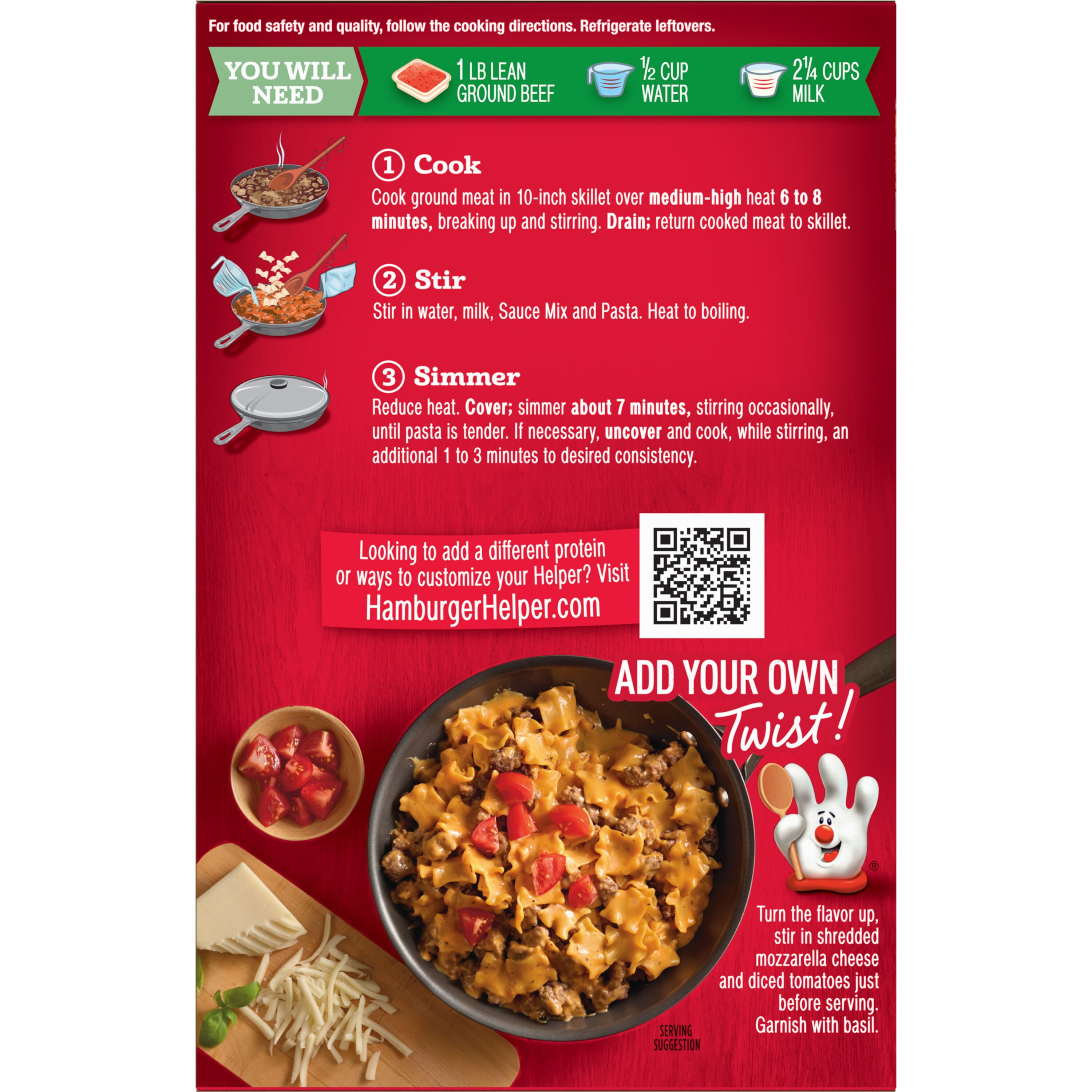(8 pack) Hamburger Helper Pasta Four Cheese Lasagna, 5.5 Ounces Box