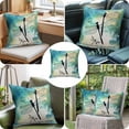 thumbnail image 6 of Dragonfly Animal Throw Pillow Cover Teal Green Yellow Gradient Text Cotton Linen Cushion Cover Throw Pillow Case with Invisible Zipper for Couch Sofa Bed Chair Car 24x24 Inch, 6 of 9