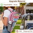 thumbnail image 7 of SEANATIVE Middle School Clear Backpack Kids Transparent Bookbag See Through Daypack Heavy Duty PVC Schoolbag School Accessory for Boys Girls Teens, Pink Bow Print, 7 of 7