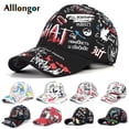 thumbnail image 2 of Gorra de béisbol con estampado de letras Para Hombre y mujer, gorro con Cierre trasero, estilo Hip Hop, color negro, 2023 Fivean unisex, 2 of 2