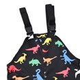 thumbnail image 6 of Toddler Waterproof Jumpsuits Girls Rainwear Adjustable Strap Overalls Outdoor Dinosaur Unisex Casual Jumpsuit, Black, 2 Years, 6 of 6