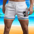thumbnail image 2 of CONZONE Mens Casual Shorts Elastic Waist Summer Shorts for Men Hawaii Graphic Y2K Lightweight Loose Fit Vacation Beach Shorts With Pockets, 2 of 4