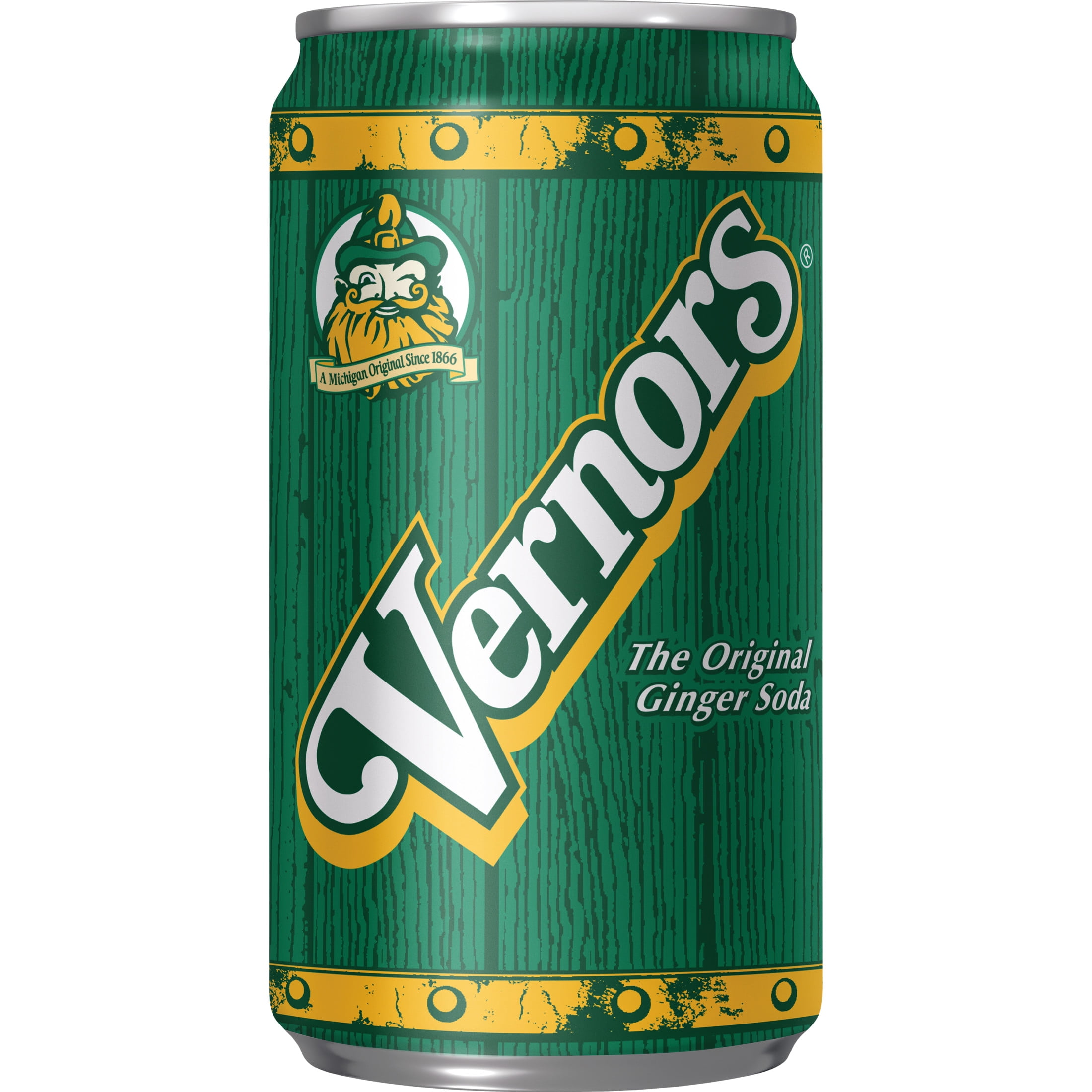 (4 pack) Vernors Caffeine Free Ginger Ale Soda Pop, 7.5 fl oz, 6 Pack Cans