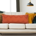 thumbnail image 2 of Ox Bay Avani Burnt Orange Bohemian Cotton Fringed Adult Decorative Lumbar Pillow, 14" x 36", 2 of 10