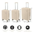 thumbnail image 6 of G-Force 3 Piece Expandable Rolling Luggage Set in Ivory, 6 of 12