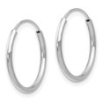 thumbnail image 2 of 14k White Gold Endless Hoop Earrings Round, 2 of 7