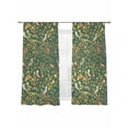 thumbnail image 2 of Sheer Curtains 72 Inches Long 2 Panels, Country Bird Tree Branch Rod Pocket Curtain Voile Draperies, Farmhouse Leaf Botanical on Green Light Filtering Window Treatment for Living Room Bedroom, 2 of 8
