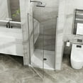 thumbnail image 6 of Topcobe 34 In. X 72 In. Pivot Shower Door, 1/4 Inch Thick Tempered Glass Swing Shower Door in Chrome Finish, Semi-Frameless Design, Glass Shower Door, Walk In Shower Kit, Bathroom Glass Door, 6 of 6