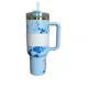 thumbnail image 3 of Taza térmica de viaje con doble pared y asa para automóvil Stanley de 40 oz con diseño de flores frescas 2024, regalo de Navidad, 3 of 4