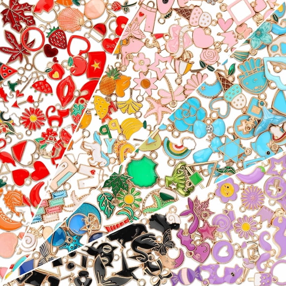 Charms Acejoz 200 unidades para hacer joyas con caja de plástico
