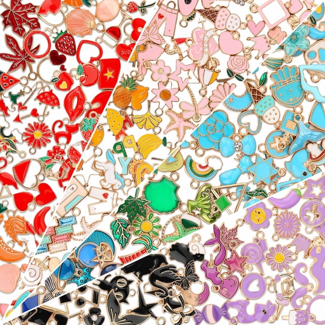 Charms Acejoz 200 unidades para hacer joyas con caja de plástico